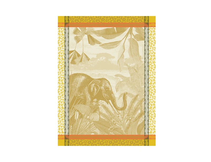 Torchon 100% coton - SINHARAJA Fauve