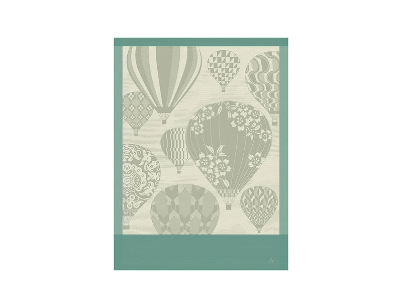Torchon 100% coton - CAPPADOCE Turquoise