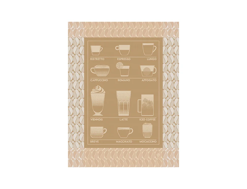 Torchon 100% coton - BARISTA Latte