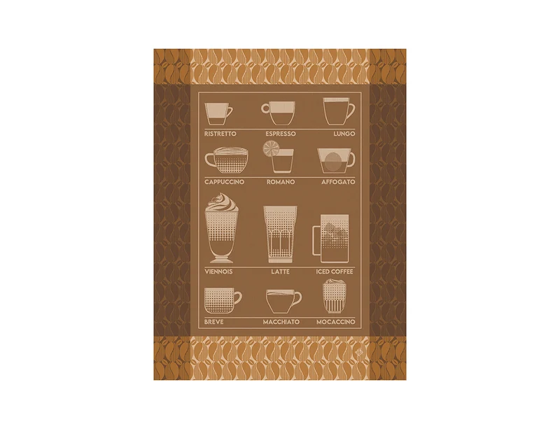 Torchon 100% coton - BARISTA Moccacino