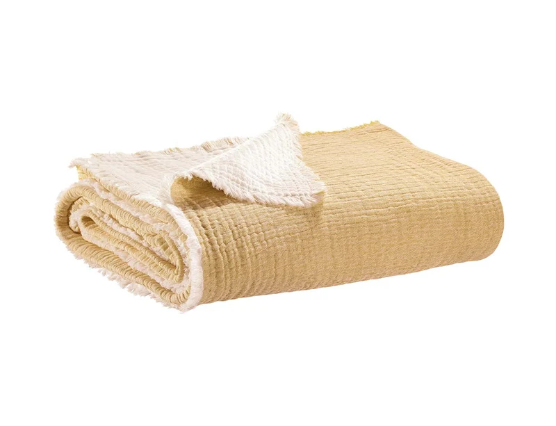 Dessus de lit Coton et Coton recyclé - EMILIO Mirabelle