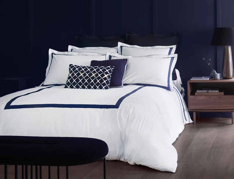 EGERIE Bleu Corinthe - Percale mercerisée