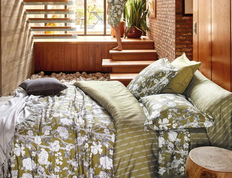 IMPERIAL Olive - Satin de coton