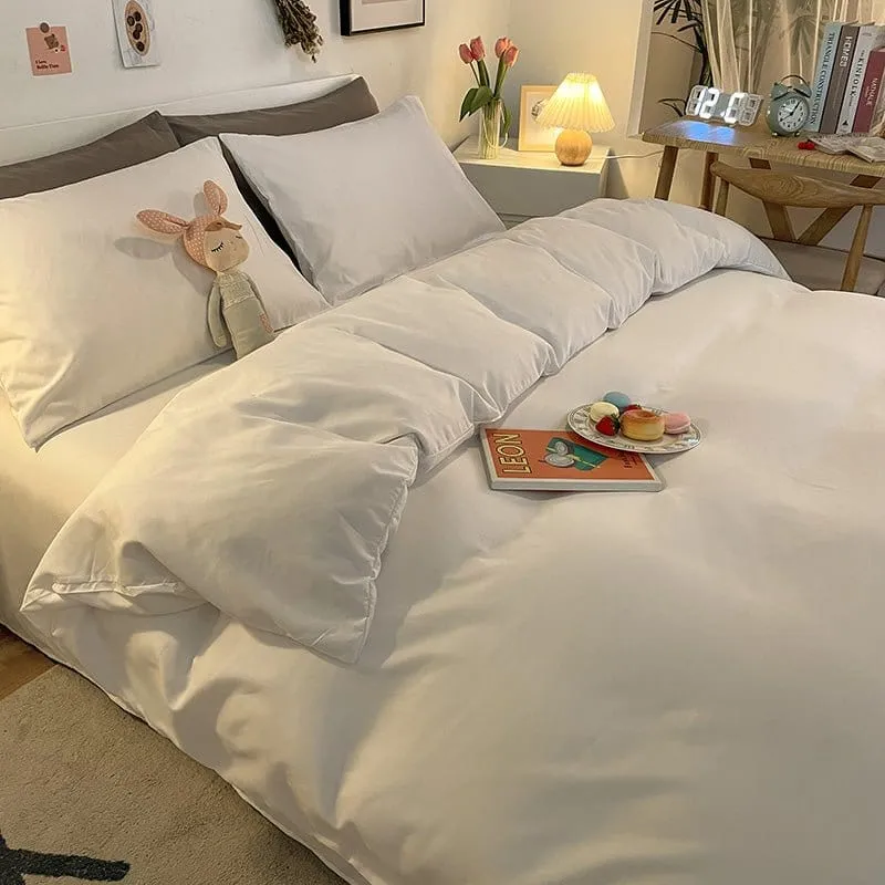 Blanc - Housse de couette de qualité supérieure