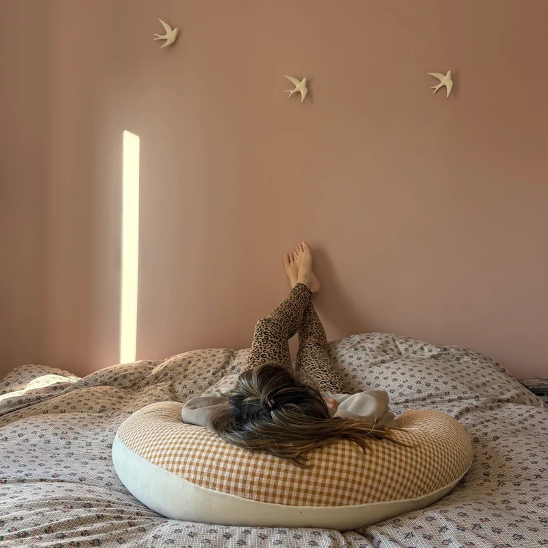 Coussin d'Allaitement Vichy Caramel