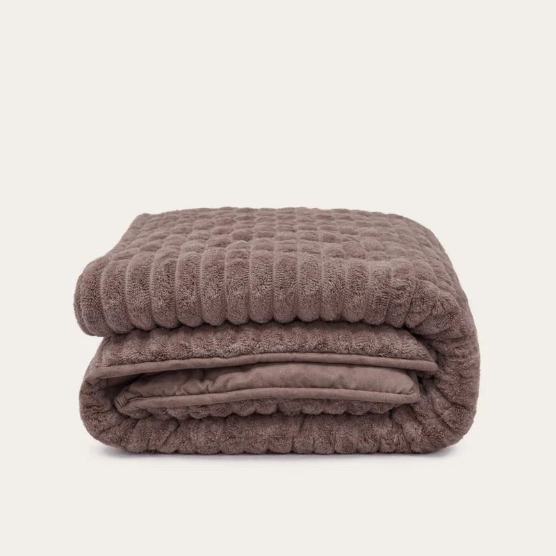Wasbaar All Season Dekbed | Teddy Rib | Brown