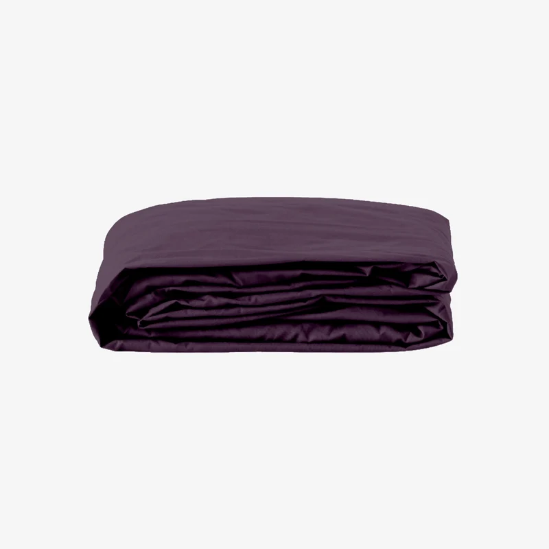 Drap housse bonnet 40 cm satin 120 fils aubergine