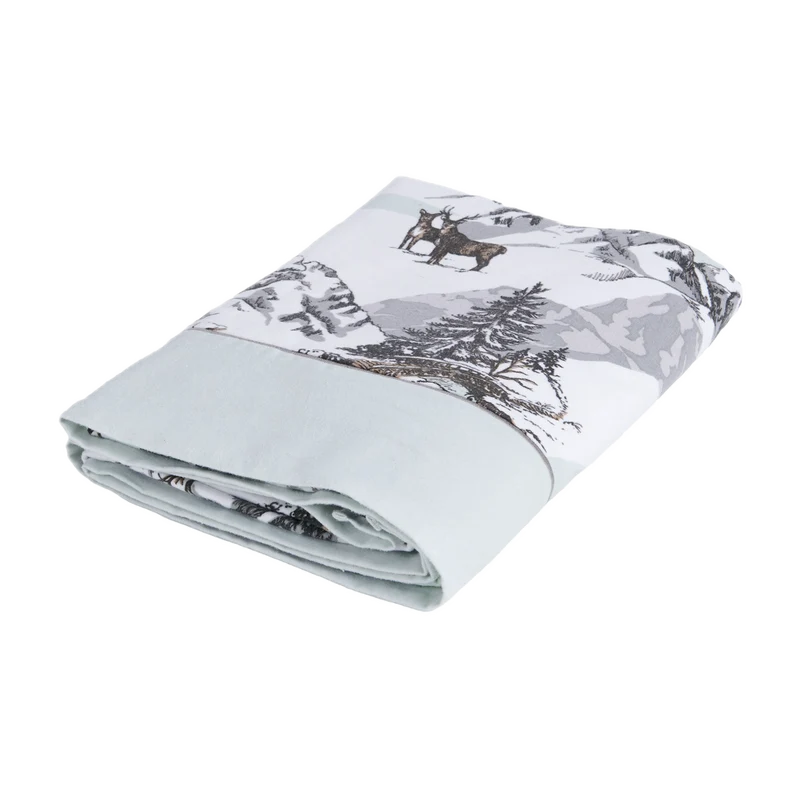 Drap plat Montagne - Flanelle de coton