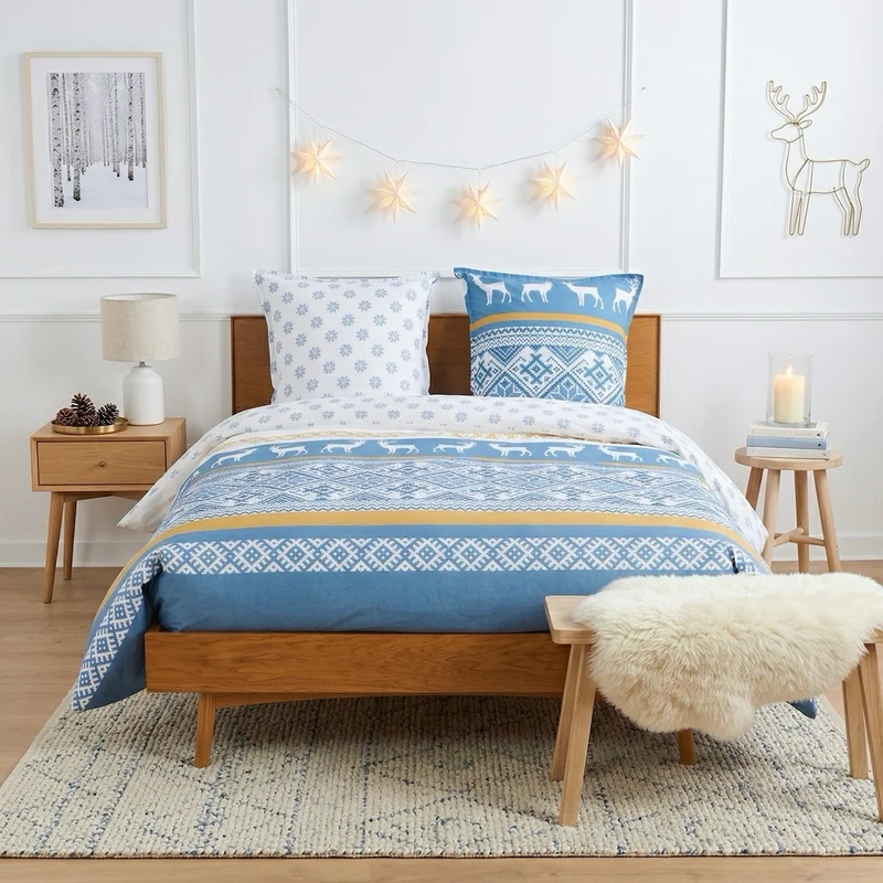 Parure de lit - Housse de couette Scandinavie - Blanc des Prés