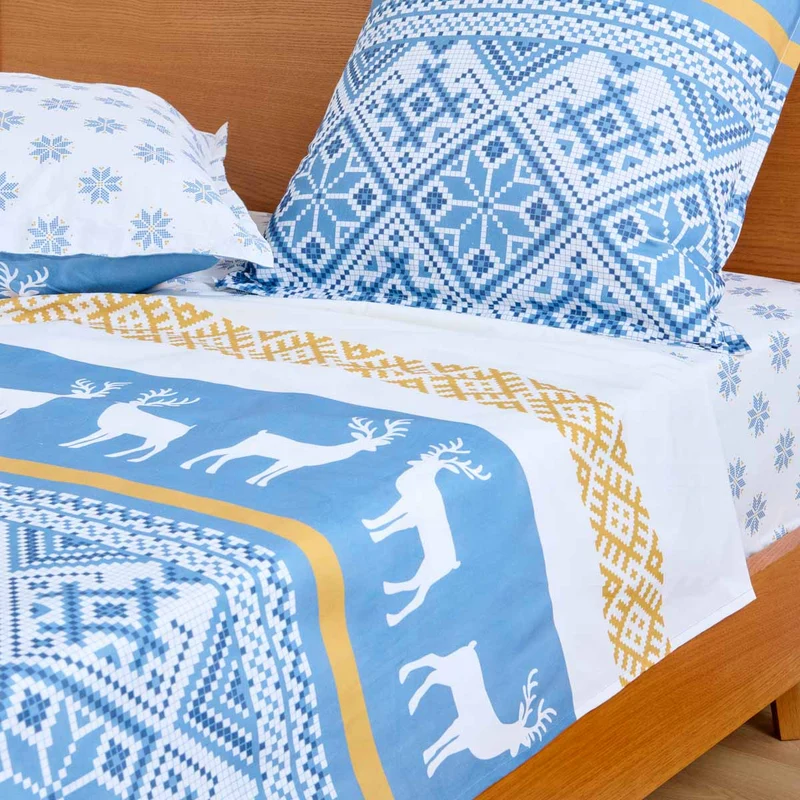 Parure Drap Parure de lit - Drap plat Scandinavie - Blanc des Prés