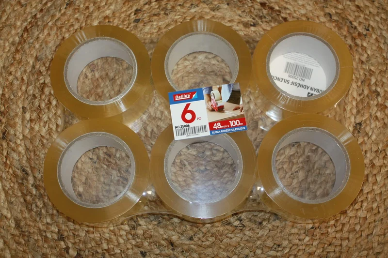Lot de 6 rouleaux SILENCIEUX transparent 100m - ruban adhésif cartons déménagement colis