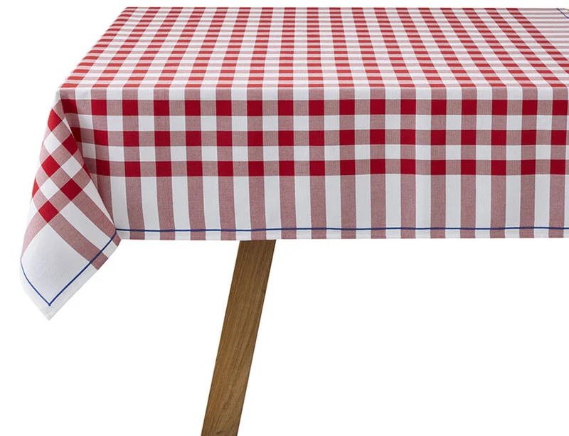 Nappe Coton natté - BISTROT FRANCAIS Rouge