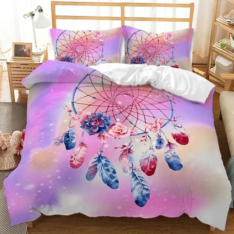 Housse de Couette Attrape Rêve Rose