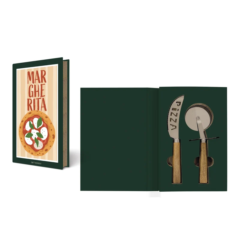 MARGHERITA - Coffret 2 ustensiles coupes pizza