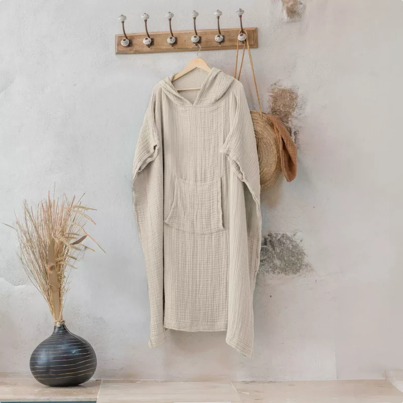 PONCHO Adulte beige pampa