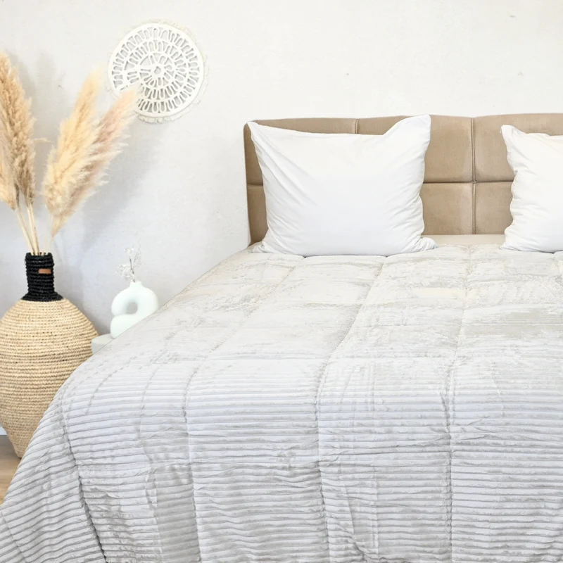 HappyBed Rib Silver Grey - Dekbed voor het hele jaar