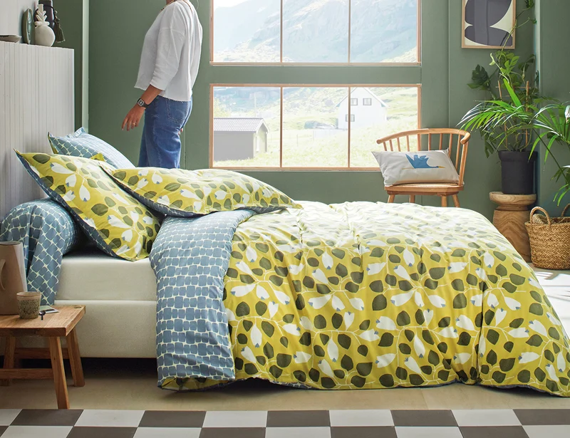 GARDEN Lime - Percale de coton