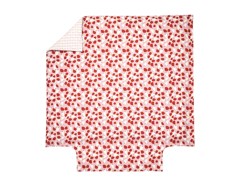Housse de couette Percale de coton - GARDEN coquelicot