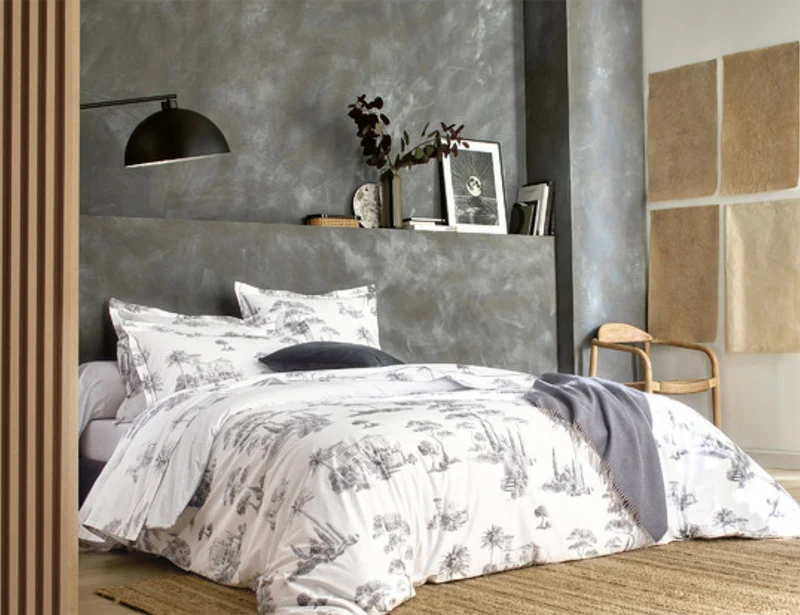 PROMENADE Graphite - Percale de coton