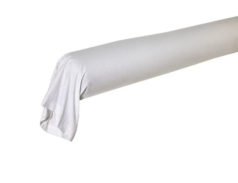 Taie de traversin Percale de coton - PROMENADE Graphite