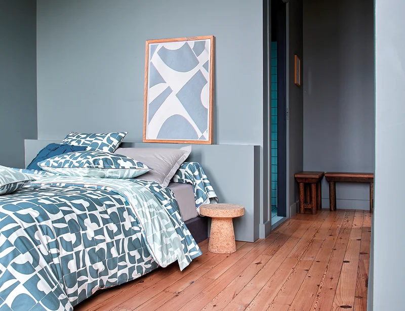 CRAFT Bleu Paon - Percale de coton