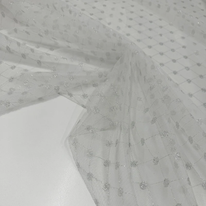 Tissu Dentelle Tulle - Métallisé, Brillantezza