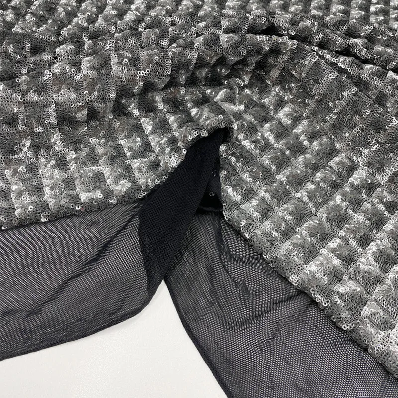 Tissu Tulle Brodé, Paillettes - Lady