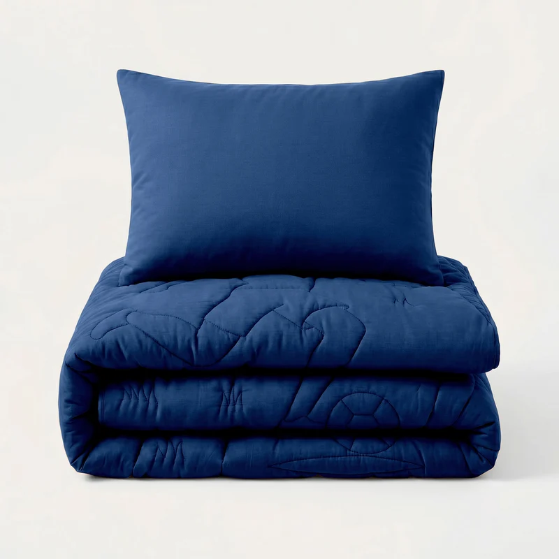 Wasbaar Kids All Season Dekbed | Voetbal Keeper | Navy | Met Kussensloop