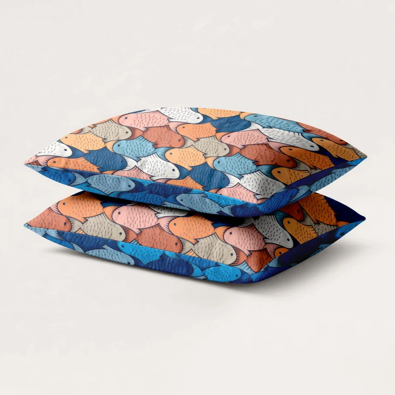 Kussenslopen | A Fish Named Fred & HappyBed | 3D Fish | Set van 2