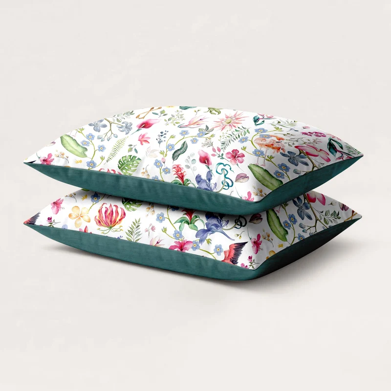 Kussenslopen | A Fish Named Fred & HappyBed | Flamingo | Set van 2