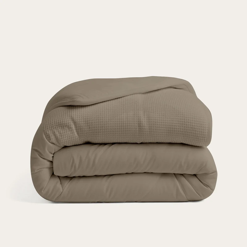 Wasbaar All Season Dekbed | Wafel | Taupe