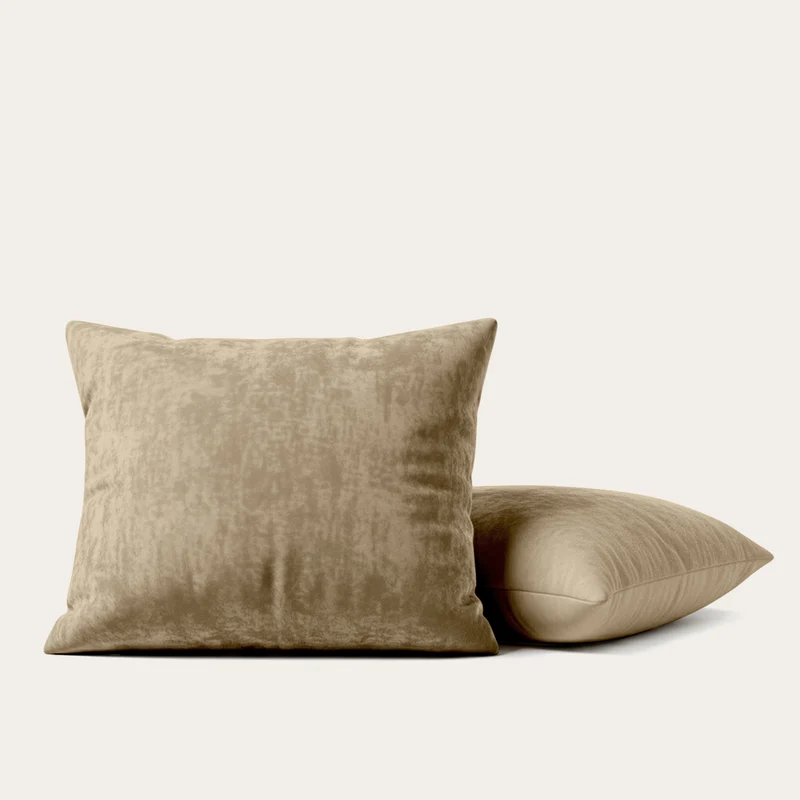 Kussenslopen | Teddy Velvet | Taupe | Set van 2