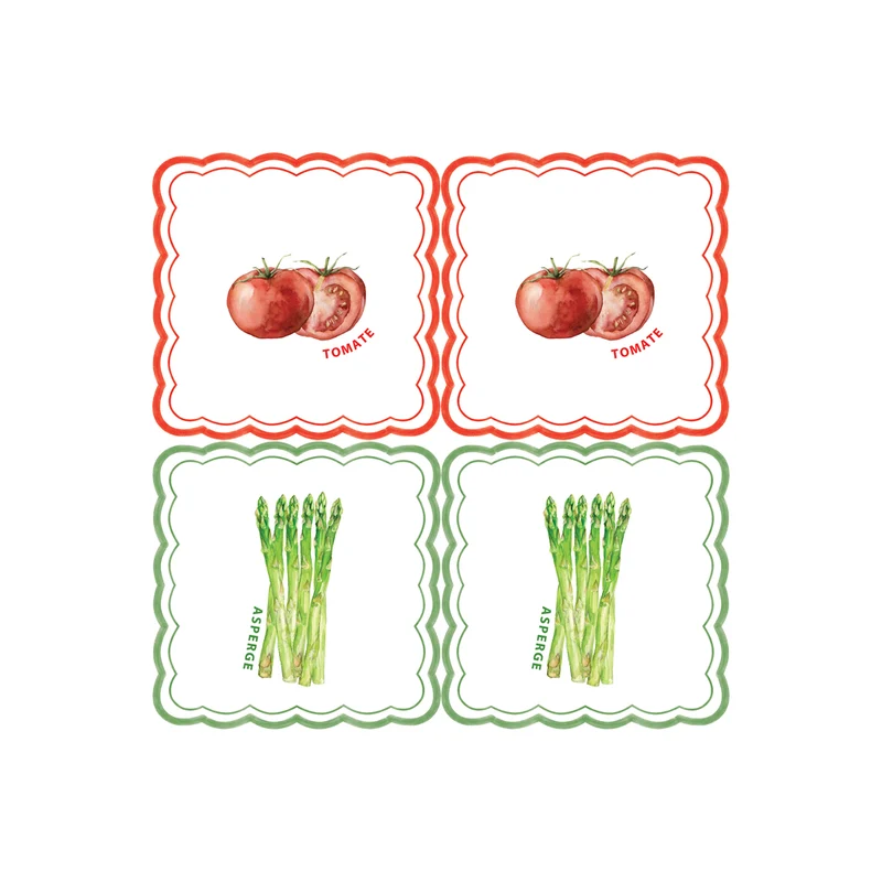 TOMATE ASPERGE Serviettes en papier x20