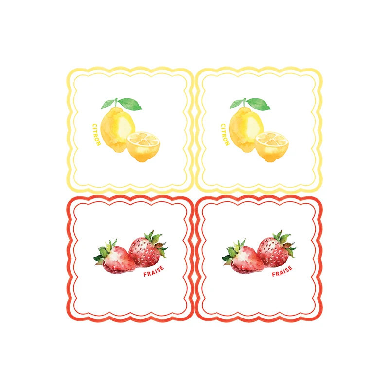 FRAISE CITRON Serviettes en papier x20
