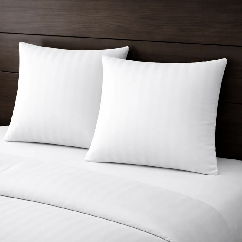 Taie d’Oreiller Bandes Satinées 200 TC - Gamme Confort Hôtel
