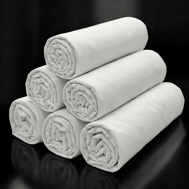 Lot de 6 Draps Housse Percale de Coton