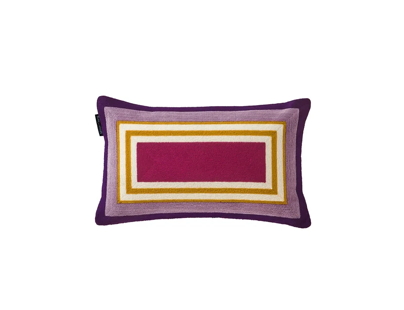 Coussin Brodé - PRISME Fuchsia
