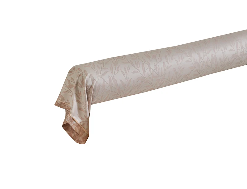Taie de traversin satin jacquard - OSIER Poudre