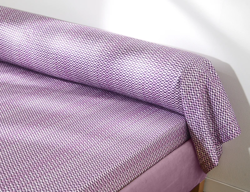 Taie de traversin Satin imprimé - PORTOFINO Ultraviolet