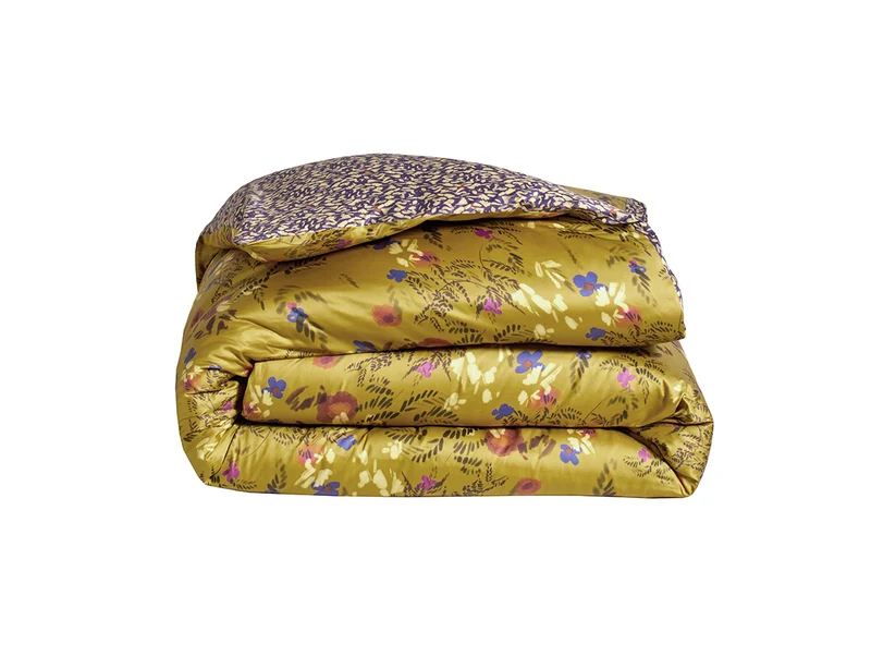 Housse de couette Satin de coton - GAIA Ocre