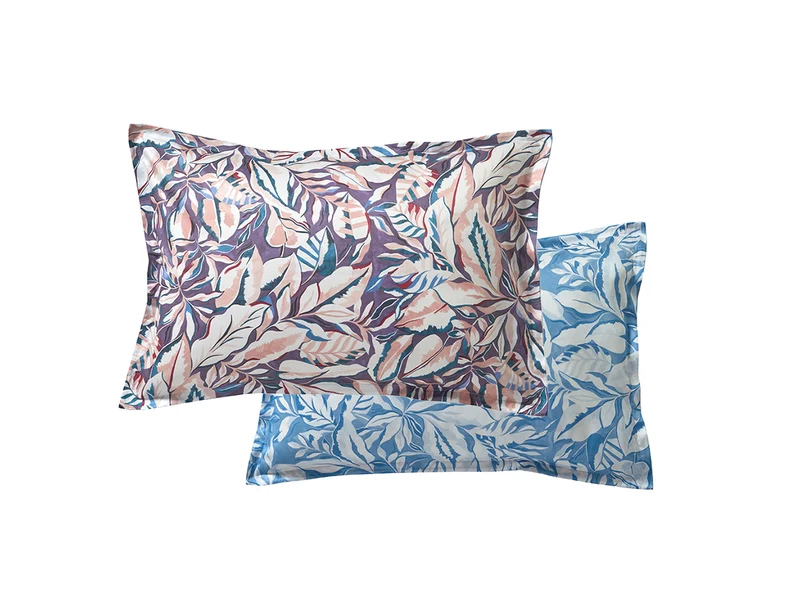 Taie d'oreiller Satin Imprimé - EUPHORIA Améthyste