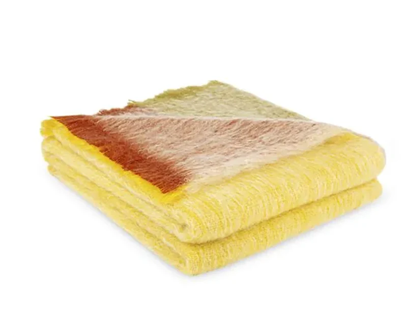 Plaid MOHAIR DESSIN Bourgogne