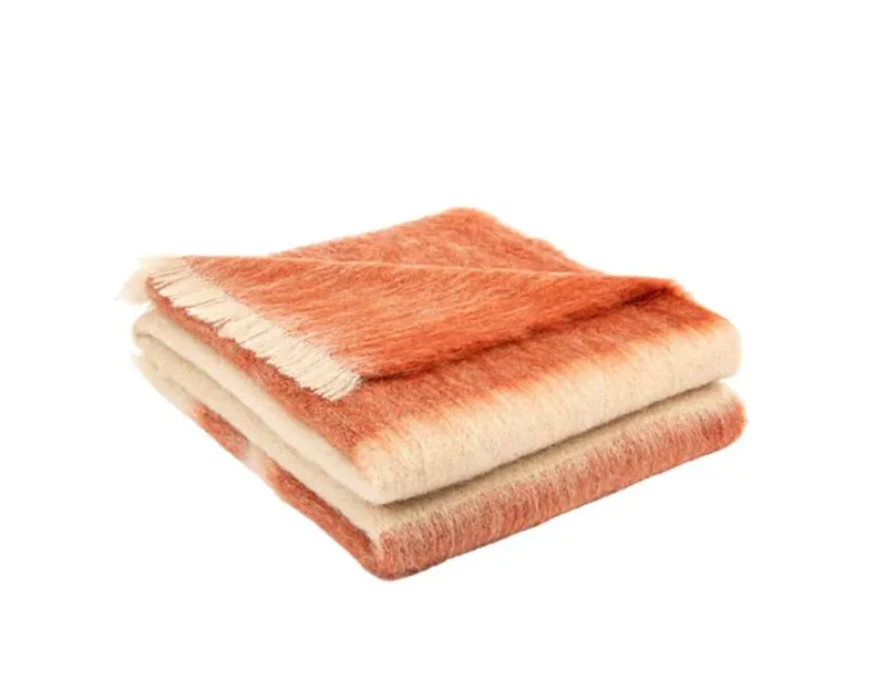 Plaid MOHAIR DESSIN Passages Cuivre