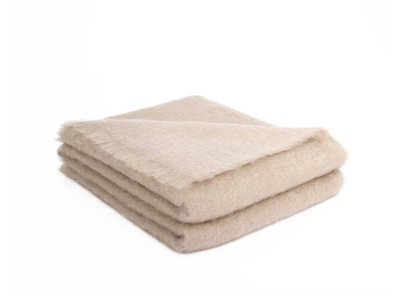 Plaid MOHAIR Grès