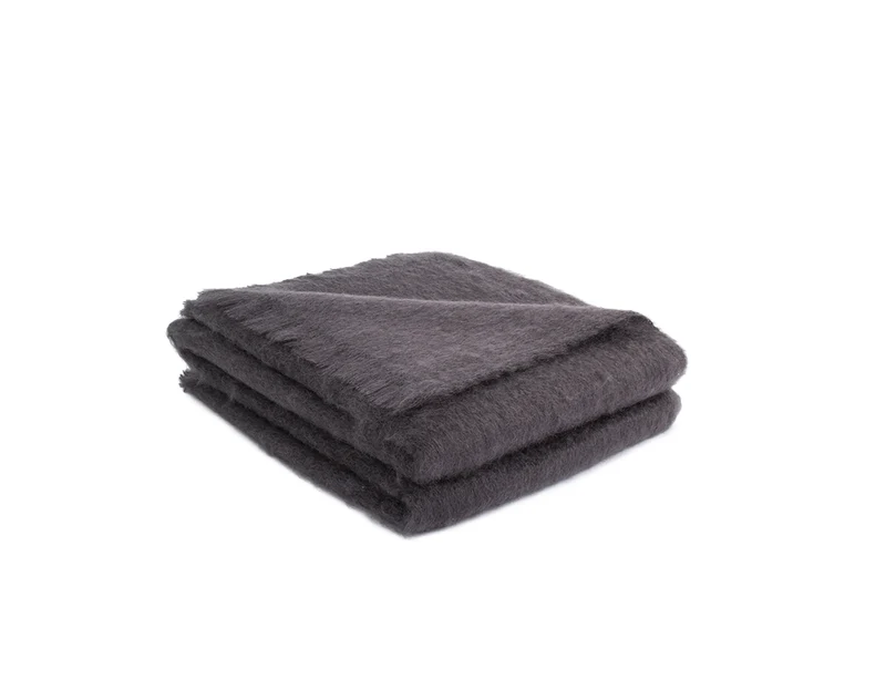 Plaid MOHAIR Ardoise