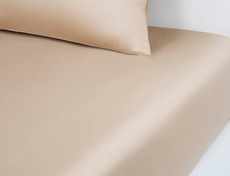 Drap Housse Satin de Lyocell - KZ ICONIC Chanvre