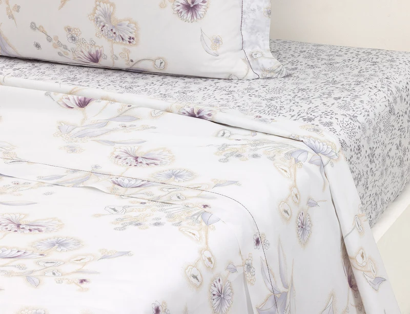 Drap plat Batiste de coton - GIVRE