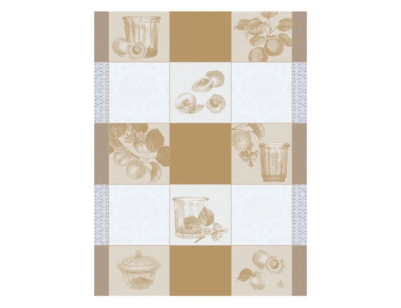 Torchon 100% coton - CONFITURES CARREAUX Osier