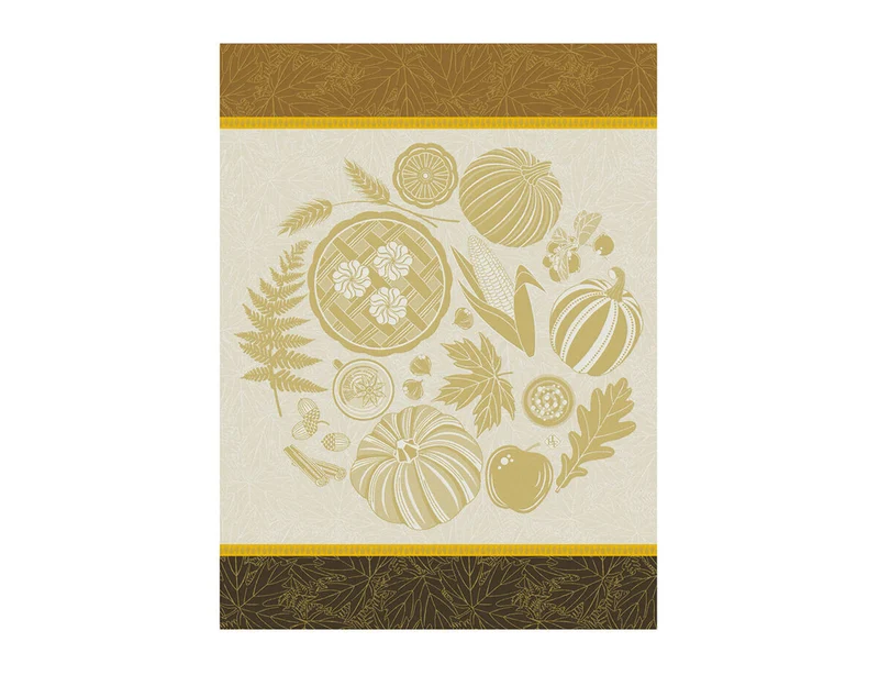 Torchon 100% coton - Thanksgiving Chene