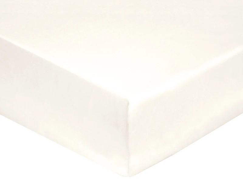 Drap housse Percale Bio - TANDEM Mousse/Neige